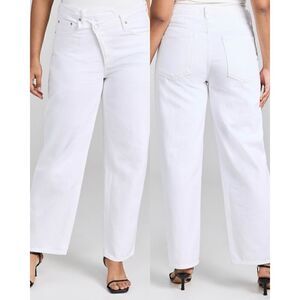 AGOLDE NWT Criss Cross Jeans Straight Leg White Women’s Size 30